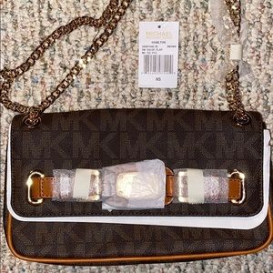 Michael Kors Shoulder Bag - Brown MK Print